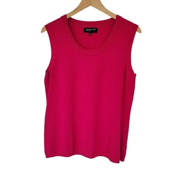 Jones‎ New York Sleeveless Basic Top Womans Size L Fuchsia - Picture 1 of 9